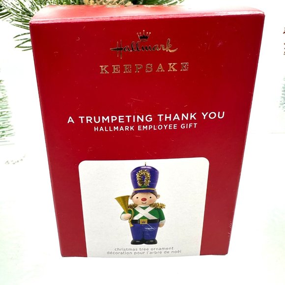 Hallmark Keepsake Ornament A Trumpeting Thank You 2021 Employee Gift Exclusive - Picture 1 of 7